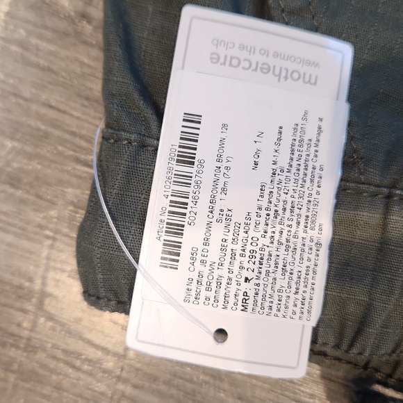 NWT Mothercare Girls sz 7-8 yrs 100% cotton Cargo Pants - Picture 5 of 8